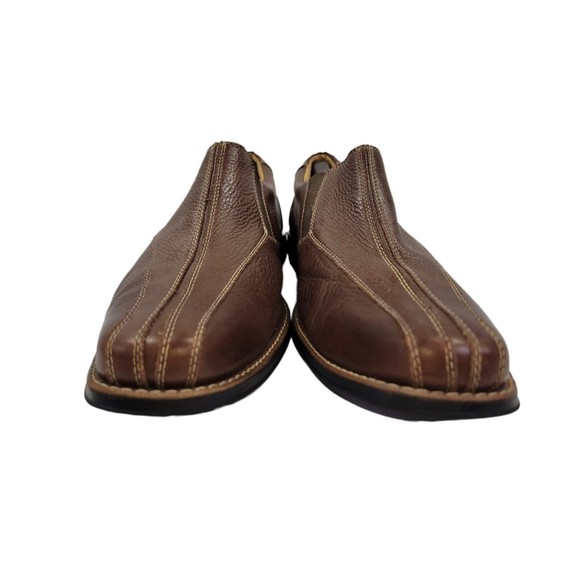 Sandro Moscoloni Men’s Brown Pebbled Leather Loafer Slip-ons Size 14 D - Picture 7 of 11